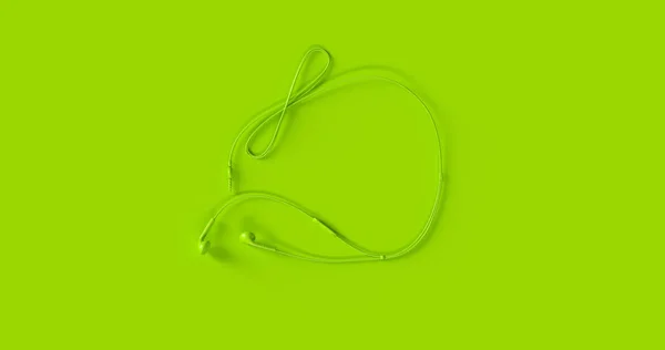 Зелений Вуха Брунька Навушники Ілюстрація — стокове фото