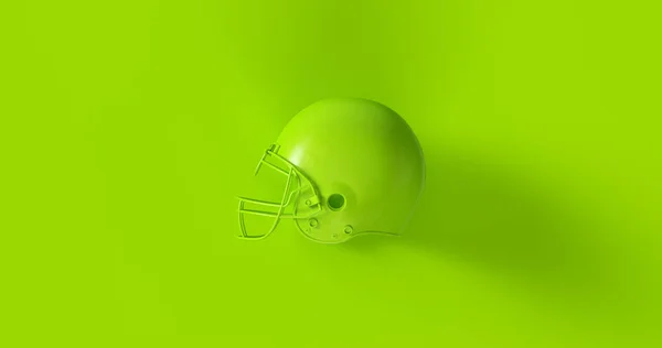 Casco Fútbol Americano Verde Ilustración —  Fotos de Stock