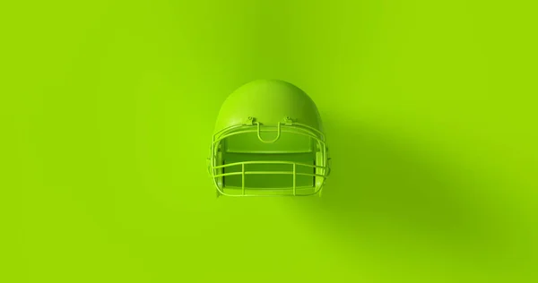 Green American Football Capacete Ilustração — Fotografia de Stock