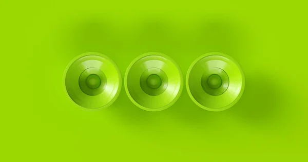 Green Speakers Rendering Illustration — Stock Photo, Image