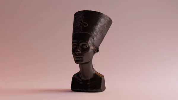 Zwarte Obsidiaan Buste Van Nefertiti Illustratie — Stockfoto