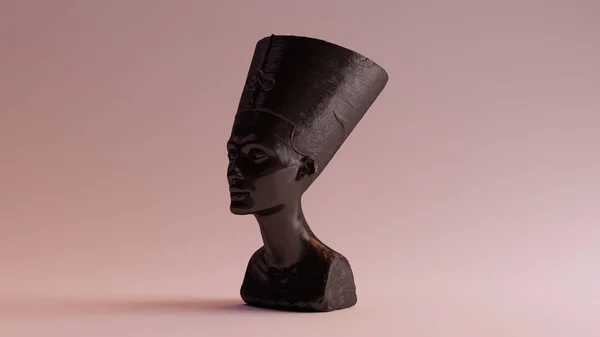 Zwarte Obsidiaan Buste Van Nefertiti Illustratie — Stockfoto