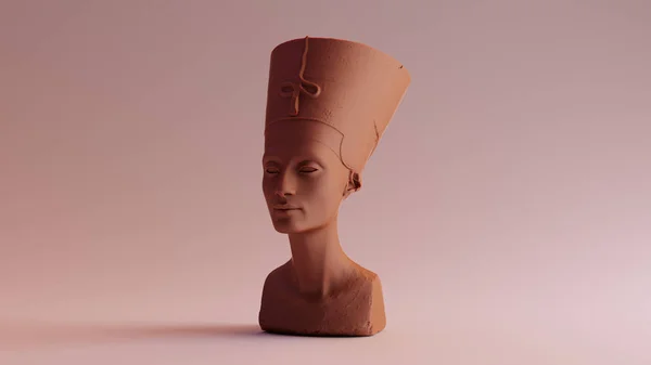 Clay Chocolade Buste Van Nefertiti Illustratie — Stockfoto
