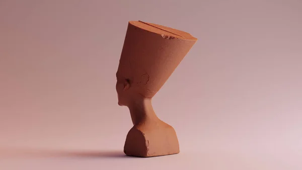 Argilla Busto Cioccolato Nefertiti Illustrazione — Foto Stock