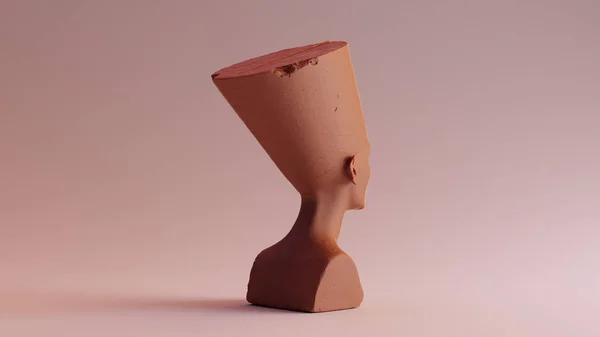 Argilla Busto Cioccolato Nefertiti Illustrazione — Foto Stock