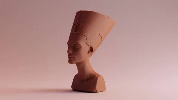 Clay Csokoládé Mellszobra Nefertiti Illusztráció — Stock Fotó