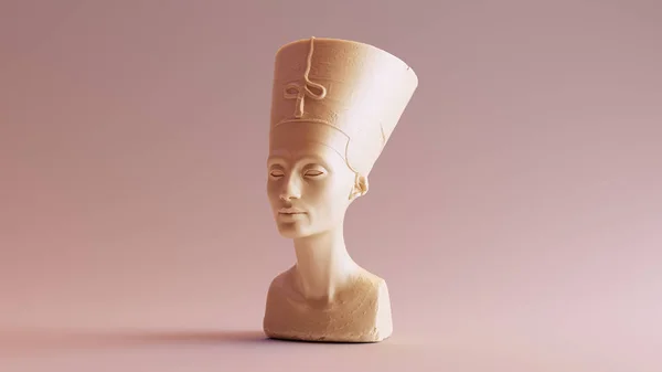 Witte Chocolade Buste Van Nefertiti Illustratie — Stockfoto