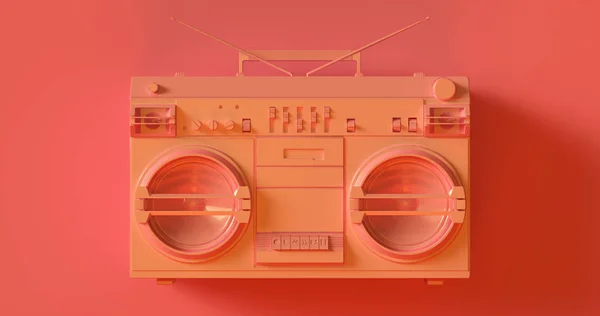 ピンクブームボックス3Dレンダリングイラスト — ストック写真