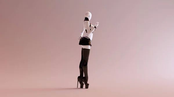 Sexy Mujer Blanca Abstracta Negro Ilustración — Foto de Stock