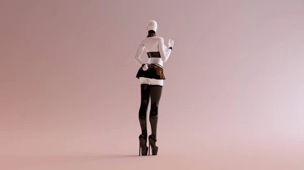 Sexy White Abstrait Femme Noir Illustration — Photo