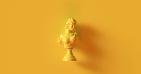 Amarelo Busto Escultura Ilustração — Fotografia de Stock