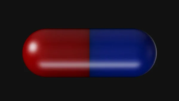 Rote Blaue Pille Illustration — Stockfoto