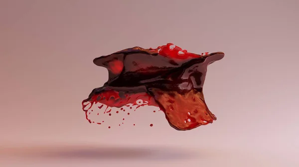 Red Strawberry Jam Splash Ilustrație — Fotografie, imagine de stoc