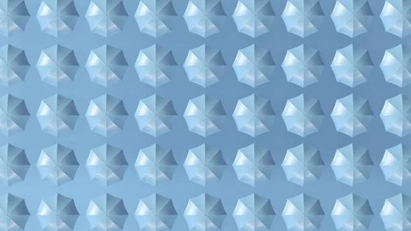 Montones Paraguas Azules Patrón Cuadrícula Ilustración Render — Foto de Stock