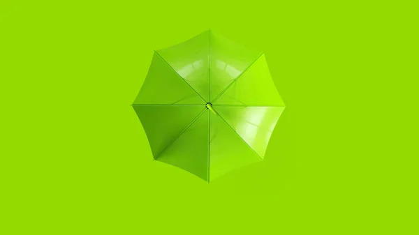 Green Umbrella 3d illustration 3d rendering