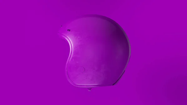 Capacete Roxo Frente Ilustração Render — Fotografia de Stock