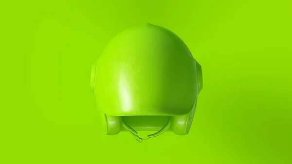 Lime Capacete Verde Vista Lateral Ilustração Renderização — Fotografia de Stock