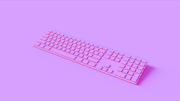 Pink Computer keyboard 3d illustration 3d render