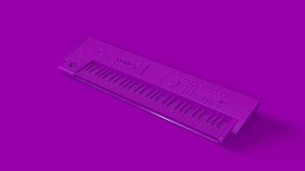 Фіолетова Комп Ютерна Клавіатура Ілюстрація Рендеринга — стокове фото