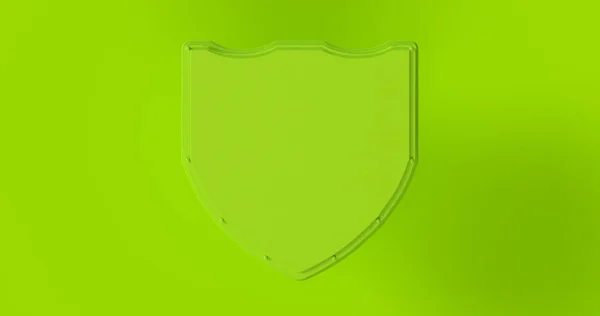 绿盾徽章 — 图库照片