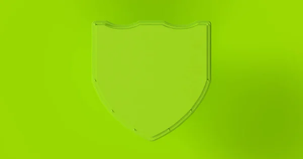 Green Shield Badge 3d illustration