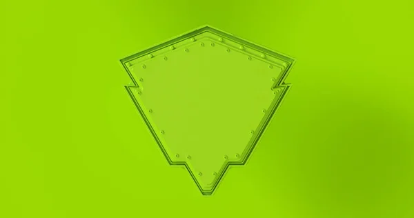 Escudo Verde Emblema Ilustração — Fotografia de Stock