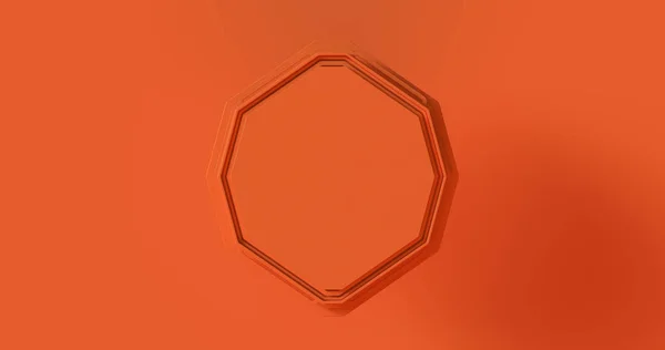 Orange Shield Jelvény Illusztráció — Stock Fotó
