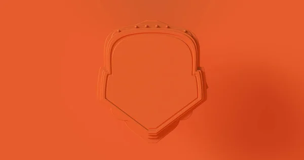 Insigne Bouclier Orange Illustration — Photo