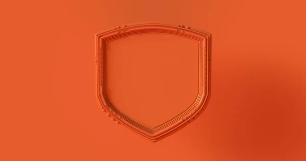 Insigne Bouclier Orange Illustration — Photo