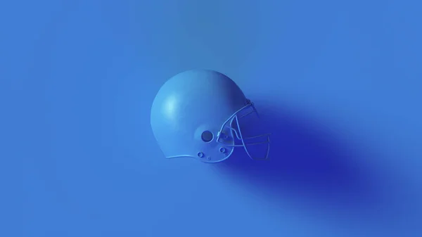 Bright Blue American Football Helmet 3d illustration