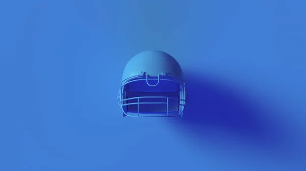 Bright Blue American Football Helmet 3d illustration