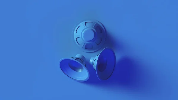 Bright Blue Speakers Иллюстрация Рендеринг — стоковое фото