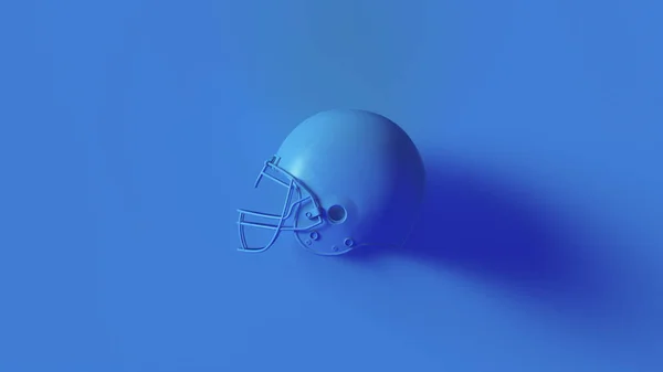 ブライトブルーアメリカンフットボールヘルメット3Dイラスト — ストック写真