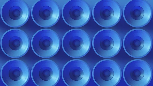 Altavoces Azules Brillantes Ilustración Renderizado — Foto de Stock