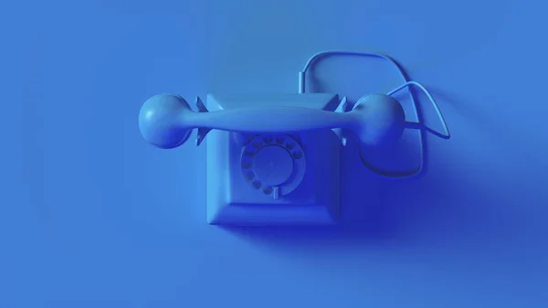 ブライトブルー電話3Dレンダリングイラスト — ストック写真