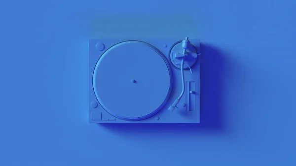 Parlak Mavi Kayıt Player Turntable Illüstrasyon — Stok fotoğraf