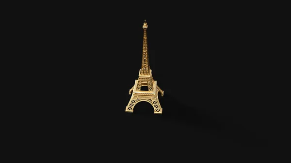 Torre Eiffel Oro Ilustración Render — Foto de Stock