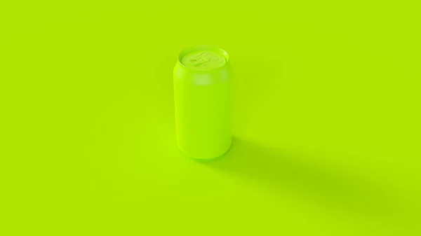 Lime Green Drinks Can Ilustração — Fotografia de Stock