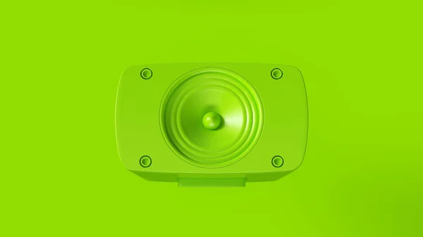 Unidade Alto Falante Verde Limão Ilustração Renderização — Fotografia de Stock