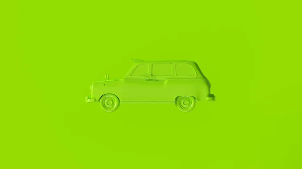 Трехмерная Иллюстрация Green Cab — стоковое фото