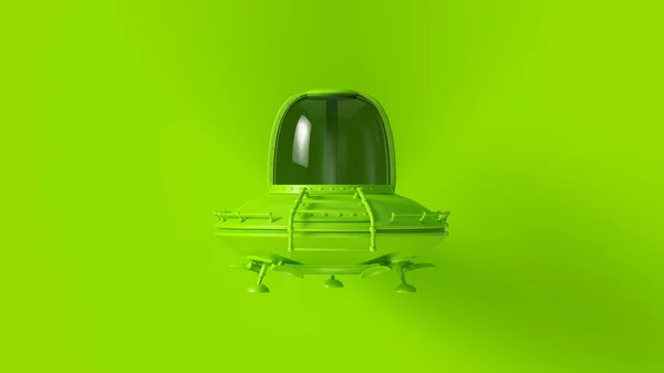 Λάιμ Πράσινο Ufo Απεικόνιση Απόδοση — Φωτογραφία Αρχείου