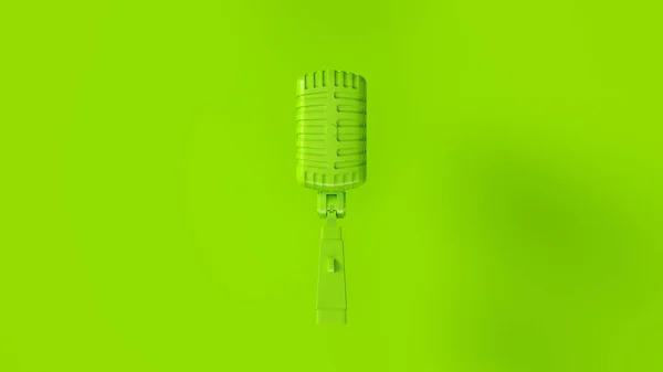 Ilustración Verde Vintage Micrófono — Foto de Stock