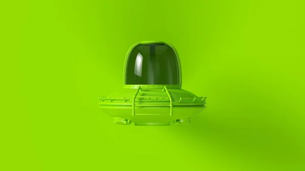 Λάιμ Πράσινο Ufo Απεικόνιση Απόδοση — Φωτογραφία Αρχείου