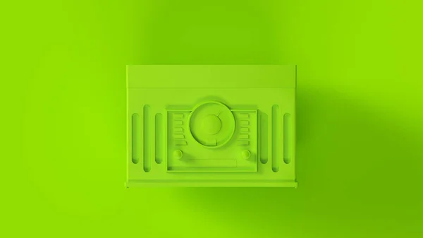 Grüne Vintage Radio Illustration Rendering — Stockfoto