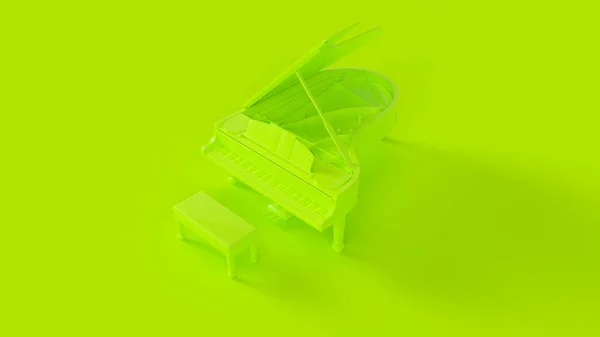 Πράσινο Λάιμ Grand Piano Απεικόνιση Απόδοση — Φωτογραφία Αρχείου