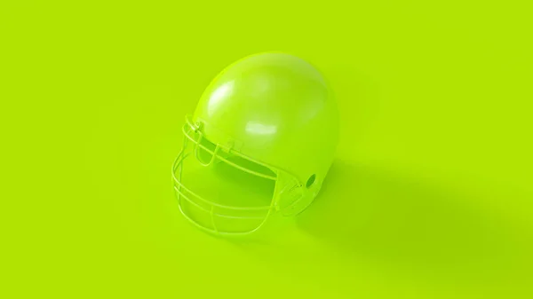 Lime Green Amerykański Kask Piłkarski Ilustracja — Zdjęcie stockowe