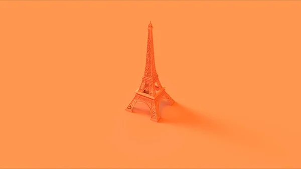 Oransje Eiffeltårn Illustrasjon Gjengitt – stockfoto