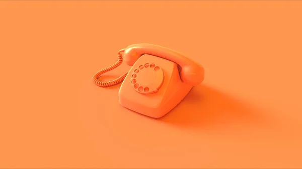 Oranje Telefoon Rendering Illustratie — Stockfoto