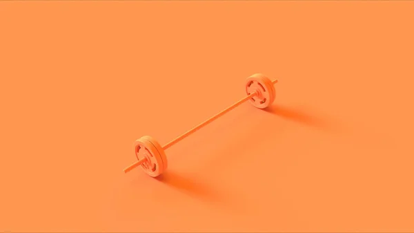 Barbell Laranja Ilustração Renderização — Fotografia de Stock