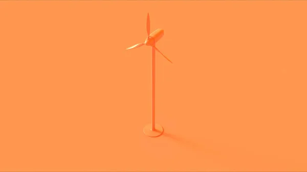 Orangefarbene Windturbine Eine Illustration — Stockfoto